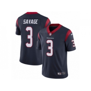 Youth Nike Houston Texans #3 Tom Savage Vapor Untouchable Limited Navy Blue Team Color NFL Jersey