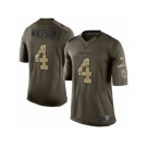 Youth Nike Houston Texans #4 Deshaun Watson Limited Green Salute to Service NFL Jersey