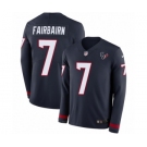 Youth Nike Houston Texans #7 Ka'imi Fairbairn Limited Navy Blue Therma Long Sleeve NFL Jersey
