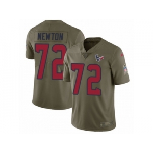 Youth Nike Houston Texans #72 Derek Newton Limited Olive 2017 Salute to Service NFL Jersey