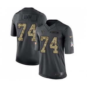 Youth Nike Houston Texans #74 Kendall Lamm Limited Black 2016 Salute to Service NFL Jersey