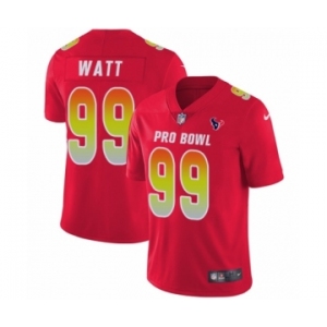 Youth Nike Houston Texans #99 J.J. Watt Limited Red AFC 2019 Pro Bowl NFL Jersey