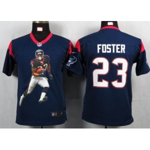 nike youth nfl jerseys houston texans #23 foster blue[portrait fashion]