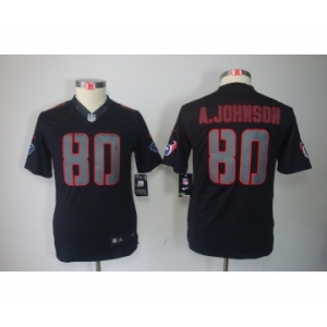 nike youth nfl jerseys houston texans #80 a.johnson black[nike impact limited]