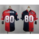 nike youth nfl jerseys houston texans #80 a.johnson blue-red[Elite split 10th patch]