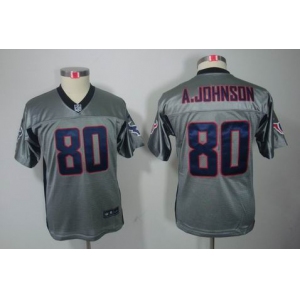 nike youth nfl jerseys houston texans #80 a.johnson grey[Elite shadow]