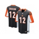 Men Nike Cincinnati Bengals #12 Alex Erickson Game Black Team Color NFL Jersey