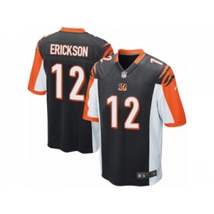 Men Nike Cincinnati Bengals #12 Alex Erickson Game Black Team Color NFL Jersey