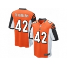 Men Nike Cincinnati Bengals #42 Clayton Fejedelem Game Orange Alternate NFL Jersey