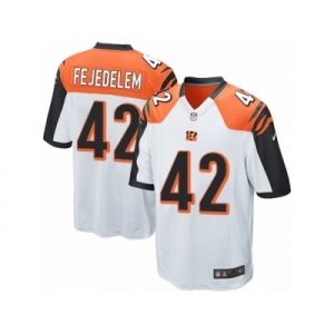 Men Nike Cincinnati Bengals #42 Clayton Fejedelem Game White NFL Jersey