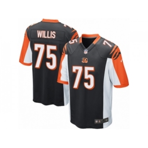 Men Nike Cincinnati Bengals #75 Jordan Willis Game Black Team Color NFL Jersey