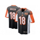 Men's Cincinnati Bengals #18 A.J. Green Nike Black 50th Anniversary Patch Game Jersey