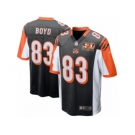 Men's Cincinnati Bengals #83 Tyler Boyd Nike Black 50th Anniversary Patch Game Jersey