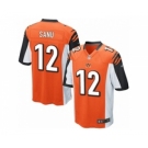 Men's Nike Cincinnati Bengals #12 Mohamed Sanu Game Orange Alternate NFL Jersey