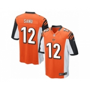 Men's Nike Cincinnati Bengals #12 Mohamed Sanu Game Orange Alternate NFL Jersey