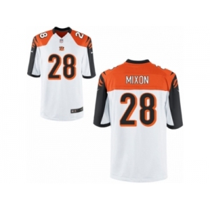 Men's Nike Cincinnati Bengals #28 Joe Mixon Game White NFL Jersey