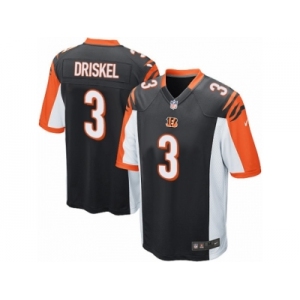 Men's Nike Cincinnati Bengals #3 Jeff Driskel Game Black Team Color NFL Jersey