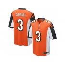 Men's Nike Cincinnati Bengals #3 Jeff Driskel Game Orange Alternate NFL Jersey