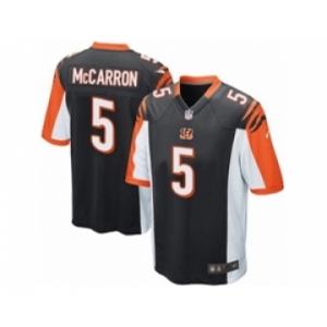 Men's Nike Cincinnati Bengals #5 AJ McCarron Game Black Team Color NFL Jersey