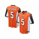 Men's Nike Cincinnati Bengals #5 AJ McCarron Game Orange Alternate NFL Jersey