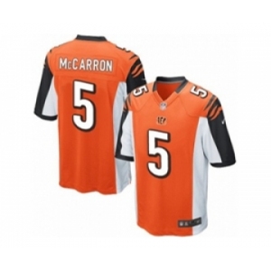 Men's Nike Cincinnati Bengals #5 AJ McCarron Game Orange Alternate NFL Jersey