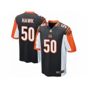 Men's Nike Cincinnati Bengals #50 A.J. Hawk Game Black Team Color NFL Jersey