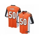 Men's Nike Cincinnati Bengals #50 A.J. Hawk Game Orange Alternate NFL Jersey