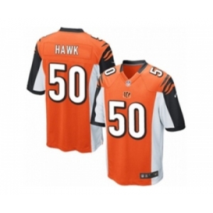 Men's Nike Cincinnati Bengals #50 A.J. Hawk Game Orange Alternate NFL Jersey