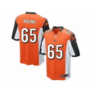 Men's Nike Cincinnati Bengals #65 Clint Boling Game Orange Alternate NFL Jersey