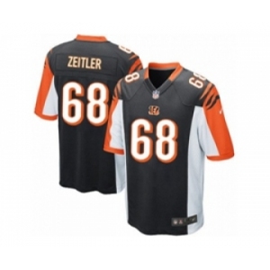 Men's Nike Cincinnati Bengals #68 Kevin Zeitler Game Black Team Color NFL Jersey