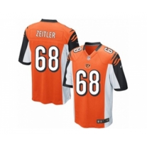 Men's Nike Cincinnati Bengals #68 Kevin Zeitler Game Orange Alternate NFL Jersey