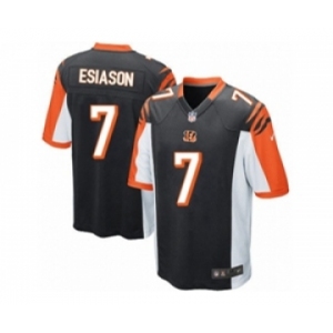 Men's Nike Cincinnati Bengals #7 Boomer Esiason Game Black Team Color NFL Jersey