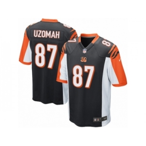 Men's Nike Cincinnati Bengals #87 C.J. Uzomah Game Black Team Color NFL Jersey