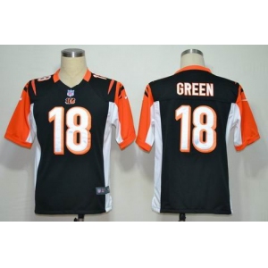 nike nfl jerseys cincinnati bengals #18 green black[game]