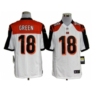 nike nfl jerseys cincinnati bengals #18 green white[game]