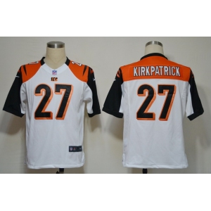 nike nfl jerseys cincinnati bengals #27 kirkpatrick white[game]