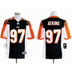 nike nfl jerseys cincinnati bengals #97 atkins black[game]