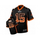 Men's Nike Cincinnati Bengals #15 John Ross Elite Black Drift Fashion NFL Jersey