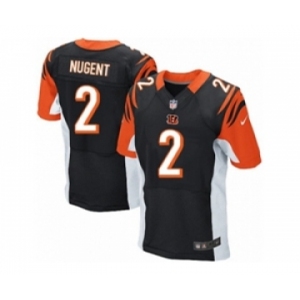 Men's Nike Cincinnati Bengals #2 Mike Nugent Elite Black Team Color NFL Jersey