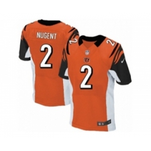 Men's Nike Cincinnati Bengals #2 Mike Nugent Elite Orange Alternate NFL Jersey