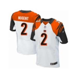 Men's Nike Cincinnati Bengals #2 Mike Nugent Elite White NFL Jersey