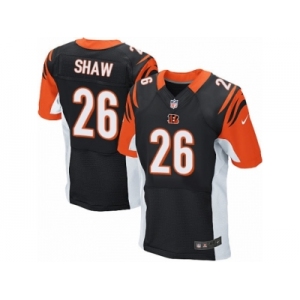 Men's Nike Cincinnati Bengals #26 Josh Shaw Elite Black Team Color NFL Jersey