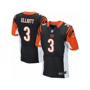 Men's Nike Cincinnati Bengals #3 Jake Elliott Elite Black Team Color NFL Jersey