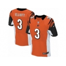 Men's Nike Cincinnati Bengals #3 Jake Elliott Elite Orange Alternate NFL Jersey