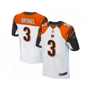 Men's Nike Cincinnati Bengals #3 Jeff Driskel Elite White NFL Jersey