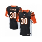 Men's Nike Cincinnati Bengals #30 Cedric Peerman Elite Black Team Color NFL Jersey