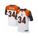 Men's Nike Cincinnati Bengals #34 Joe Mixon Elite White NFL Jersey