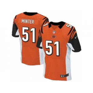 Men's Nike Cincinnati Bengals #51 Kevin Minter Elite Orange Alternate NFL Jersey