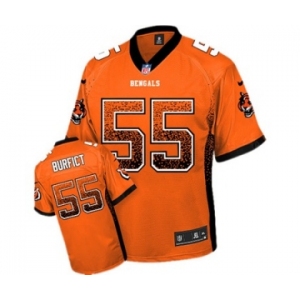 Men's Nike Cincinnati Bengals #55 Vontaze Burfict Elite Orange Drift Fashion NFL Jersey