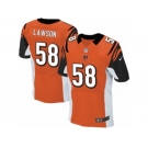 Men's Nike Cincinnati Bengals #58 Carl Lawson Elite Orange Alternate NFL Jersey